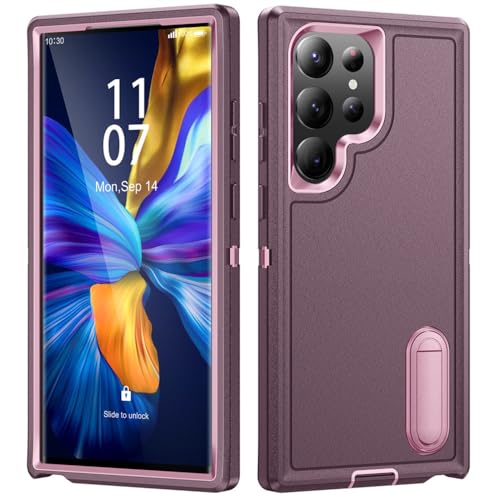 MTONY Schutzhülle für Samsung Galaxy S23 Ultra Plus S22 Ultra Plus A54 A53 A14 A53, robust, mit Ständer, Lila, für Samsung A13 4G 5G MTONY Schutzhülle für Samsung Galaxy S23 Ultra Plus S22 Ultra Plus A54 A53 A14 A53, robust, mit Ständer, Lila, für Samsung A13 4G 5G von MTONY