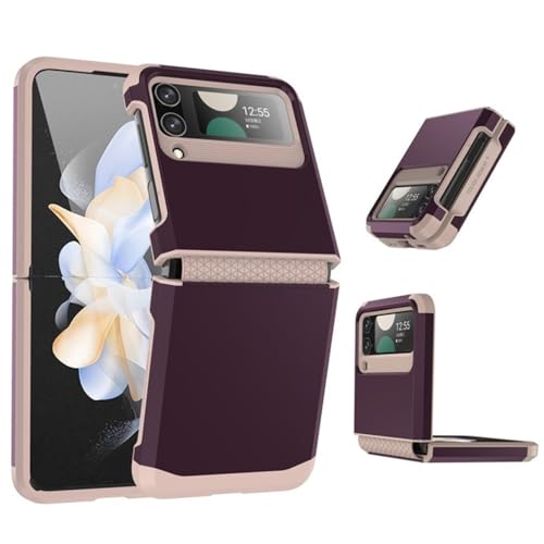 MTONY Schutzhülle für Samsung Galaxy Z Flip4 Z Flip3 Z Flip5 Armor, stoßfest, Weinrot, für Samsung Z Flip 4 MTONY Schutzhülle für Samsung Galaxy Z Flip4 Z Flip3 Z Flip5 Armor, stoßfest, Weinrot, für Samsung Z Flip 4 von MTONY