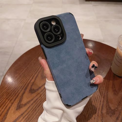 Matte weiche Lederhülle für iPhone 15, 14, 13, 12, 11 Pro Max Plus, Kameraschutzhüllen, stoßfest, Handyzubehör, Blau, für iPhone 15 Matte weiche Lederhülle für iPhone 15, 14, 13, 12, 11 Pro Max Plus, Kameraschutzhüllen, stoßfest, Handyzubehör, Blau, für iPhone 15 von MTONY