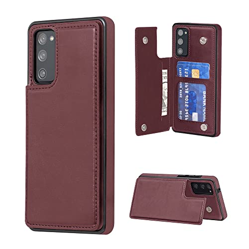 MTRONX Brieftasche Hülle für Samsung Galaxy S20 FE 5G, PU Leder Flip Wallet Case Cover mit Kartenfach Standfunktion Magnetische, Ledertasche Handyhülle Schutzhülle Handytasche- Braun (WBC-BN) von MTRONX