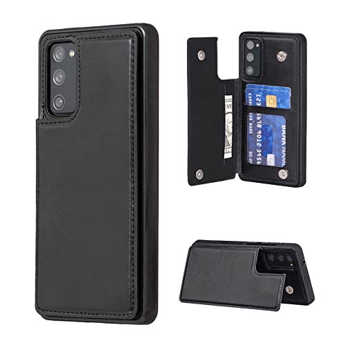 MTRONX Brieftasche Hülle für Samsung Galaxy S20 FE 5G, PU Leder Flip Wallet Case Cover mit Kartenfach Standfunktion Magnetische, Ledertasche Handyhülle Schutzhülle Handytasche- Schwarz (WBC-BK) von MTRONX