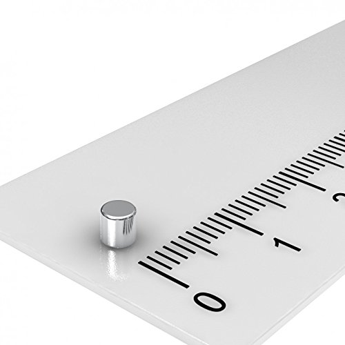 20 x Neodym Scheiben Magnet, 3 x 3 mm, Grade N45, vernickelt, für Modellbau oder Pinnwand von MTS Magnete