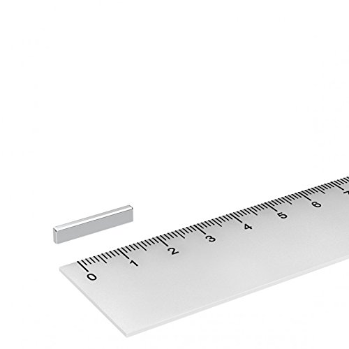 5 x Neodym Quadermagnet, 20 x 4 x 2 mm, Grade N45, vernickelt, universaler Supermagnet von MTS Magnete