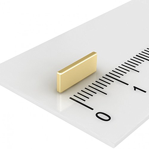 MTS Magnetscheibe 20 Neodym Magnete mit Prism Form (10 x 4 x 1 mm N50), Gold von MTS Magnete