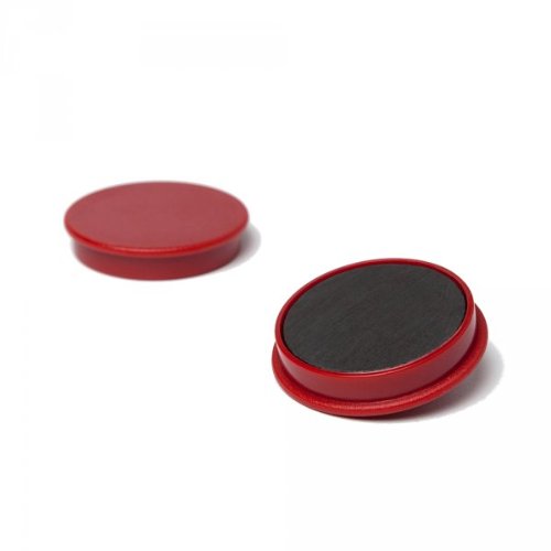 Magnetpin 10 x 32 x 7 mm, Farbe: Rot, Dekomagnet für Pinnwand, Kühlschrank, Whiteboard, von MTS Magnete