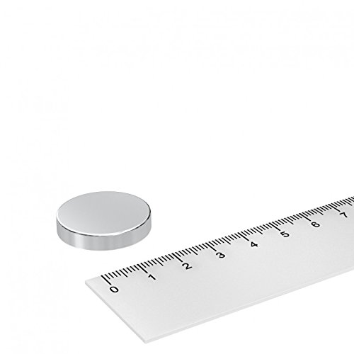 Neodym Scheiben Magnet, 25 x 5 mm, vernickelt, Grade N42, starker Supermagnet von MTS Magnete