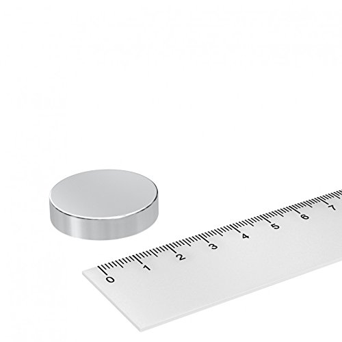 Neodym Scheiben Magnet, 30 x 7 mm, vernickelt, Grade N42, starker Industriemagnet von MTS Magnete