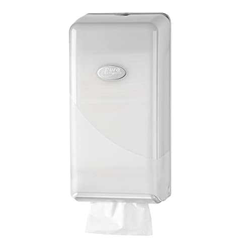 MTS 431006 Euro Pearl Großpackung Toilettenpapierspender, Blatt für Blatt Dosierung, kompakt, Weiß, benutzerfreundlich von MTS