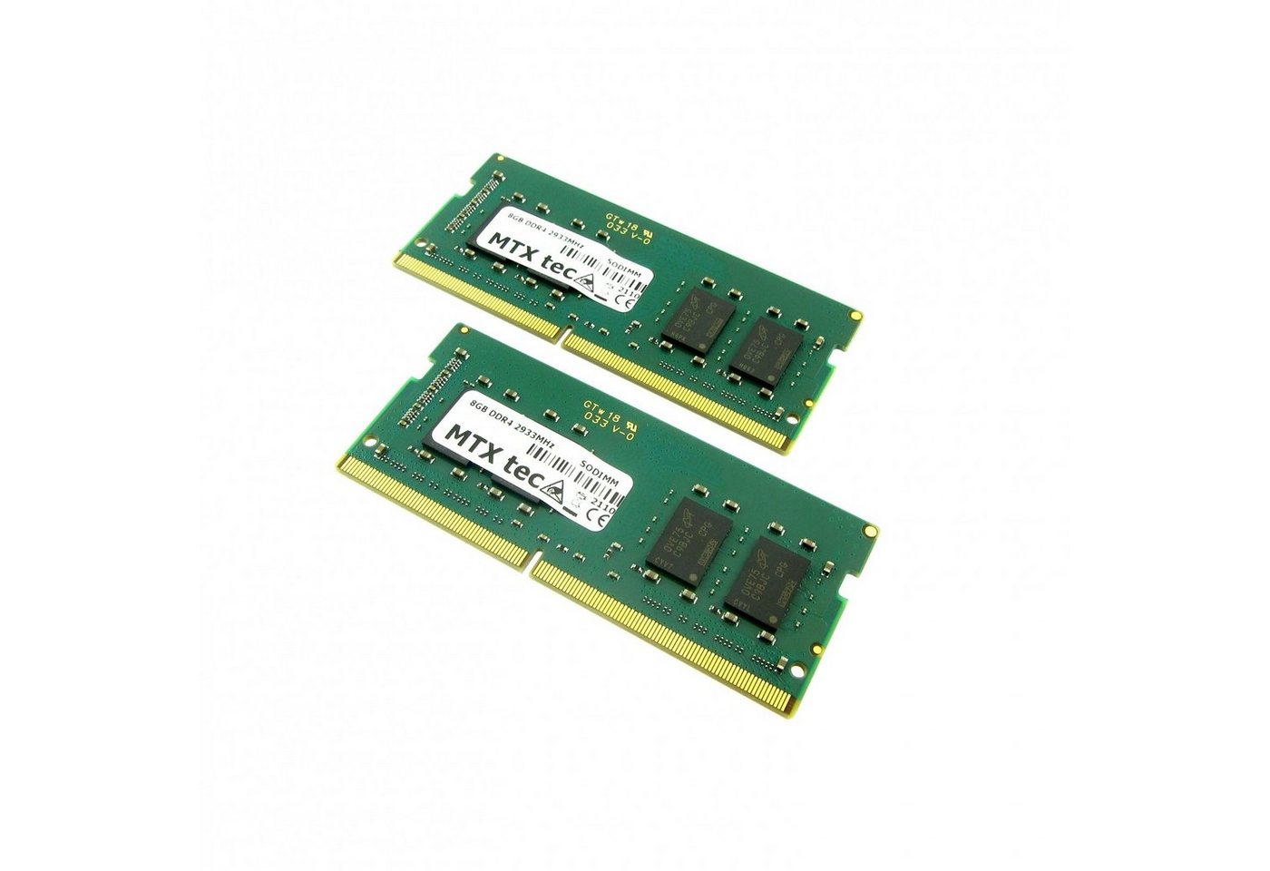 MTXtec 16GB Kit 2x 8GB RAM Arbeitsspeicher SODIMM DDR4 PC4-23400 2993MHz 260p Laptop-Arbeitsspeicher von MTXtec