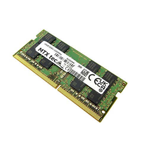 MTXtec 16GB Notebook Arbeitsspeicher SODIMM DDR4 PC4-25600 3200MHz 260 pin CL22 von MTXtec