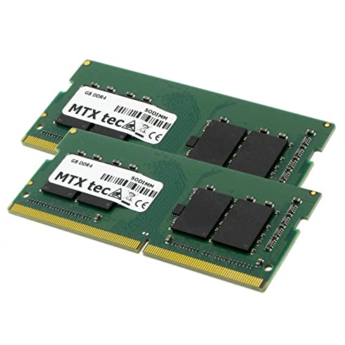 MTXtec 32GB Dual Channel Kit 2x16GB Notebook Arbeitsspeicher SODIMM DDR4 PC4-19200 2400MHz 260pin RAM Laptop-Speicher von MTXtec