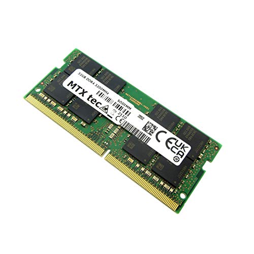 MTXtec 32GB Notebook Arbeitsspeicher SODIMM DDR4 PC4-25600, 3200MHz 260 pin CL22 von MTXtec