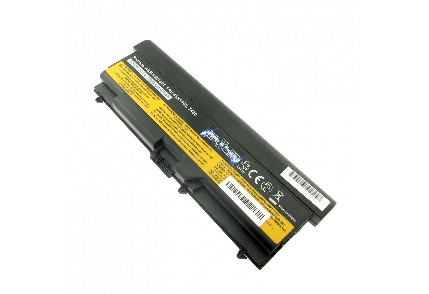 MTXtec Akku LiIon, 11.1V, 7800mAh für LENOVO ThinkPad T530 (2393), Hochk Laptop-Akku, 84 Wh, 9 Zellen, Lithium-Ionen (LiIon) von MTXtec