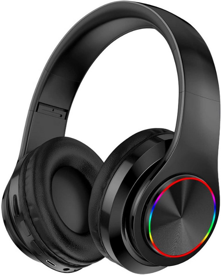 MUARRON mit Mikrofon- HiFi Stereo Faltbare Unterwegs Musik hören telefonieren Headset (Integriertes Mikrofon & Rauschunterdrückung: Führen Sie klare Gespräche und genießen Sie ungestörte Musik dank des eingebauten Mikrofons und der effektiven Rauschunterdrückung., Bluetooth, Bluetooth 5.0-Technologie, Stabile Verbindung innerhalb von 10 Metern) von MUARRON