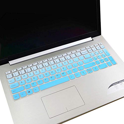 MUBUY Tastatur-Abdeckung für Lenovo IdeaPad 15,6 Zoll 43,9 cm 320 330 330s 340s 520 S540 720s 130 S145 L340 S340 V330 V130 Tastatur Schutzhülle [inkl. Numerische Tastatur. Ad] – schrittweise blau. von MUBUY-GOL