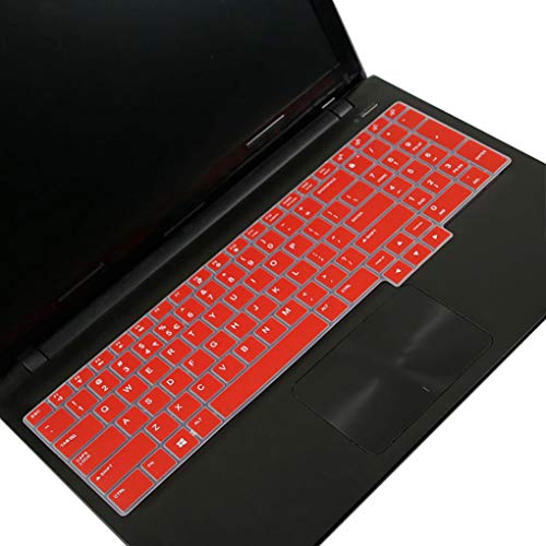 MUBUY Tastaturabdeckung für 2020 2019 Dell Alienware M17 R2 R3 17,3 Zoll Gaming Laptop US-Layout Ultra Dünn Schutz-Tastatur Schutzhülle Skin Rot von MUBUY-GOL