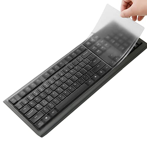 MUBUY transparente Tastaturabdeckung für 104/107 Tasten Standard-Desktop-Tastatur, wiederverwendbar, wasserdicht von MUBUY-GOL