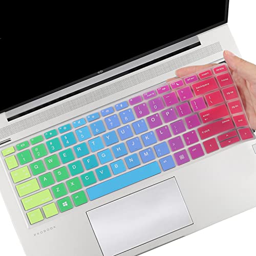 Tastatur-Abdeckung für HP ProBook 440 445 G5 G6 G7 |HP ProBook 430 G5 |HP ProBook x360 440 G1 |HP ProBook 640 G4 G5 Tastatur-Schutzhülle [Nicht passend für Probook 430/440/640 G1 2 G3 ]-Regenbogen von MUBUY-GOL