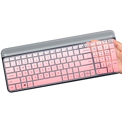 MUBUY-GOL Tastatur-Abdeckung für Logitech MK470 & MK470 Wireless, Ultra Thin Silikon Tastaturschutz Skin, Ombré Pink MUBUY-GOL Tastatur-Abdeckung für Logitech MK470 & MK470 Wireless, Ultra Thin Silikon Tastaturschutz Skin, Ombré Pink von MUBUY-GOL