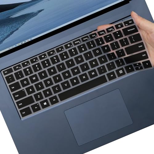 Tastaturabdeckung Design für Microsoft Surface Laptop 4/Laptop 3 13,5 Zoll und 15 Zoll 2021–2019 Release Laptop (nicht passend für Surface Pro Surface Book) Tastatur-Schutzabdeckung Skin Schwarz von MUBUY-GOL