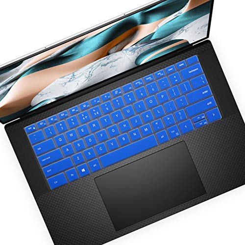 Tastaturabdeckung für Dell XPS 15 9500 15,6 Zoll (39,6 cm) und XPS 17 9700 17,3 Zoll (43,8 cm) US-Layout Laptop-Tastatur, Blau von MUBUY-GOL