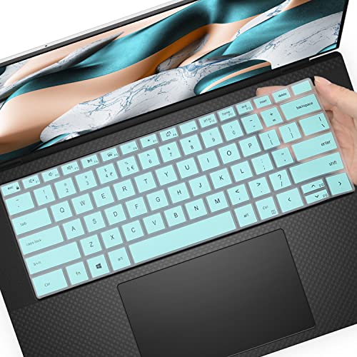 Tastaturabdeckung für Dell XPS 15 9500 15,6 Zoll (39,6 cm) und XPS 17 9700 17,3 Zoll (43,8 cm) US-Layout Laptop-Tastatur Schutz Skin Hot Blue von MUBUY-GOL