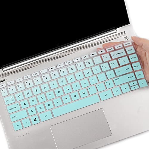 Tastaturabdeckung für HP Pavilion x360 14 Zoll 14M-BA 14M-CD 14-BF 14-BW 14 cm Serie, 2020 2019 HP 14 Zoll Laptop 14t 14z 14-cf 14-dq Serie 14-cf006dx 14-dq001111 dx US Tastaturabdeckung - Mintgrün. von MUBUY-GOL