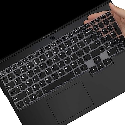 Tastaturabdeckung für Lenovo 5 5i 5p 5pi 7i 15,6 Zoll 17,3 Zoll Gaming Laptop/Lenovo Legion 5 5i Pro/Legion Slim 7 7i 15.6/Legion 7 16 Zoll/Ideapad Gaming 3 3i Laptop US Tastatur Skin (Schwarz) von MUBUY-GOL