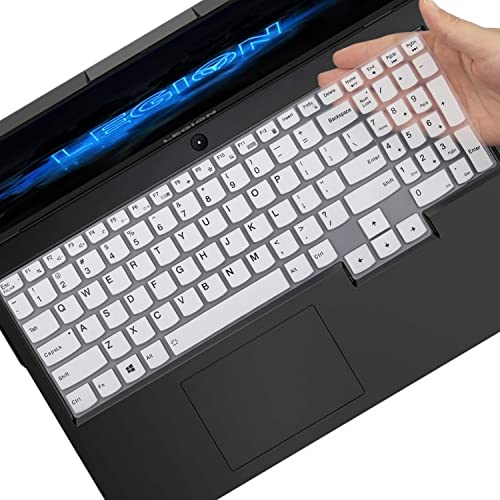 Tastaturabdeckung für Lenovo Legion 5 Pro Legion 5 Series Legion 5 Series Legion 5 5i 5p 5pi 15,6 Zoll und 17,3 Zoll |Legion 7i & IdeaPad Gaming 3i Gaming Laptop Tastatur Schutz Skin Weiß von MUBUY-GOL