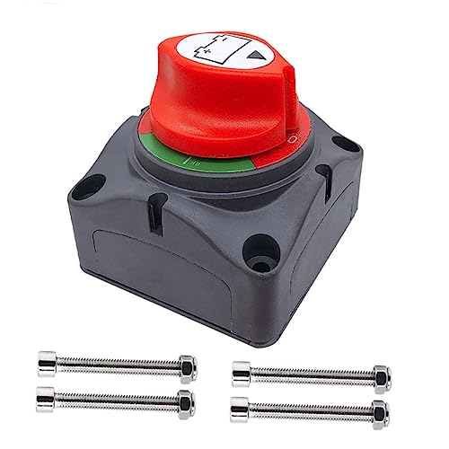 MUCKLILY 1 Satz Batterie-Trenn schalter Batterie-Kill Schiffsbatterie Batterietrennschalter Master-Isolator Haupttrennschalter autobatterie Leistung Netztrenner Abs von MUCKLILY