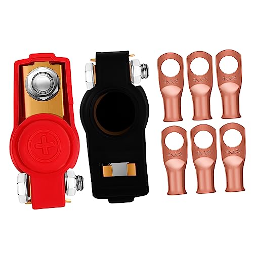 MUCKLILY 1 Satz Batteriespannsatz Auto -Batterie Steckverbinder Batterieklemmen Terminal Endklemme Messing von MUCKLILY