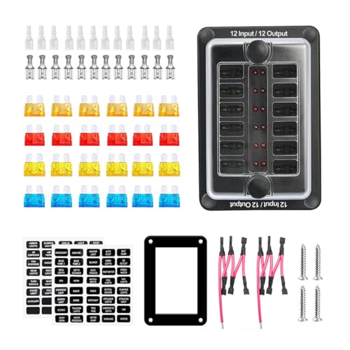 MUCKLILY 1 Satz Sicherungskasten Marine-Sicherungsblock Batterieklemmeverteilungsblock abgesicherter Stromverteilerblock Marine-Sicherungstafel Vernickeltes Kupfer Black MUCKLILY 1 Satz Sicherungskasten Marine-Sicherungsblock Batterieklemmeverteilungsblock abgesicherter Stromverteilerblock Marine-Sicherungstafel Vernickeltes Kupfer Black von MUCKLILY