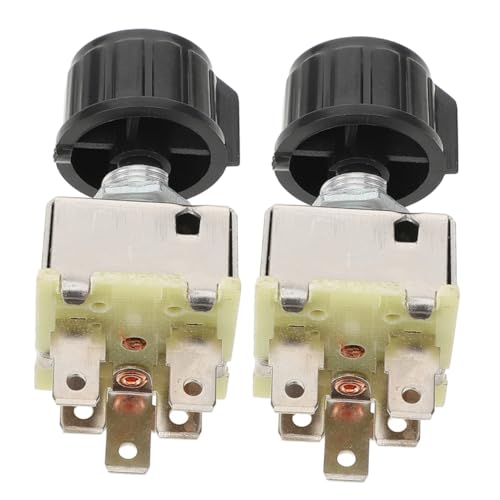 MUCKLILY 2 Stück Gebläse Für Autoklimaanlage Drehmagnetwähler Ac-lüftergebläsemotor Auto-wechselstrom-gebläsemotor Rotationsgebläse Drehschalter Lüftermotor Für Klimaanlage Legierung von MUCKLILY