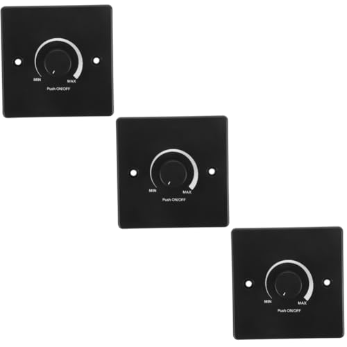 MUCKLILY 3 Stück 12v Dimmschalter Yacht Schwach Dimmer Schreibtischlampe Wohnmobil Lichtschalter Stk Black von MUCKLILY