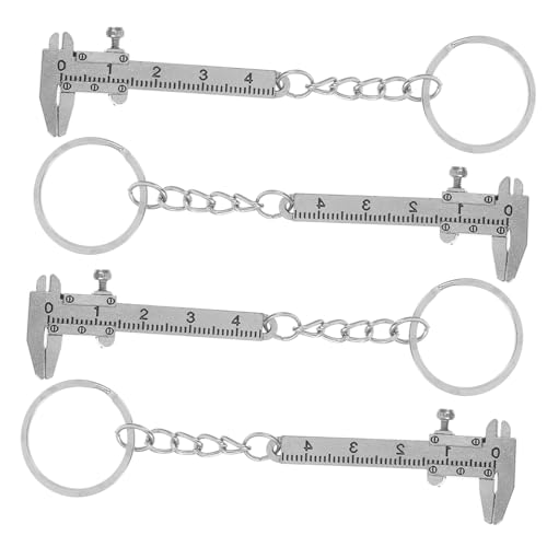 MUCKLILY 4 Stück Messschieber Schlüsselanhänger Mini-Bremssattel Schlüsselbund-Werkzeuge Taschenlehre Mini-Messschieber-Schlüsselanhänger Rostfreier Stahl Silber MUCKLILY 4 Stück Messschieber Schlüsselanhänger Mini-Bremssattel Schlüsselbund-Werkzeuge Taschenlehre Mini-Messschieber-Schlüsselanhänger Rostfreier Stahl Silber von MUCKLILY