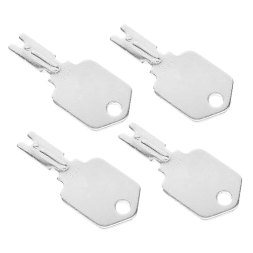 MUCKLILY 4er Set Gabelstaplerschlüssel Konstruktion Ersatz-gabelstapler Zündung Universal- Klein Anlasser Schwer Silver Eisen von MUCKLILY