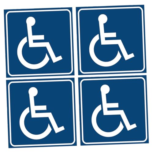MUCKLILY 4pcs Handicap Rollstuhl Vinyl -pfadschild Aufkleber Für Öffentliche Räume Einfacher Installation Innenräume Im Freien Im Freien von MUCKLILY