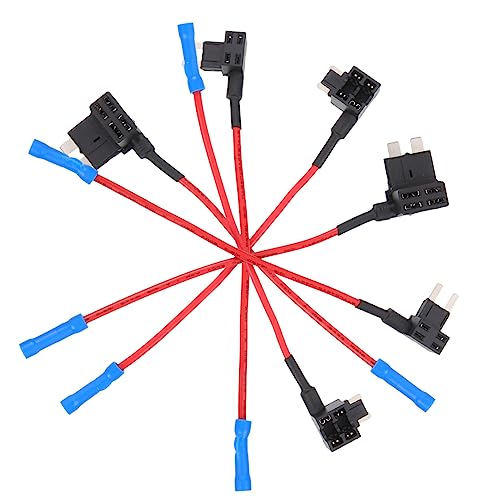 MUCKLILY 6 Stück Elektrische Zugangsgeräte Sicherungshalter schmelzbar auto sicherung Kit -Sicherung sortiert Dashcam Autos Sicherungsadapter Kfz-Sicherungssatz Abs Blue von MUCKLILY