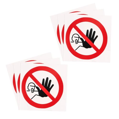 MUCKLILY 6 Stück Warnsignale safety first bestimmung schild betreten verboten sicher sein Vorsicht gerät keine eingangsaufkleber Keine Warnaufkleber am Eingang selbstklebendes Vinyl von MUCKLILY