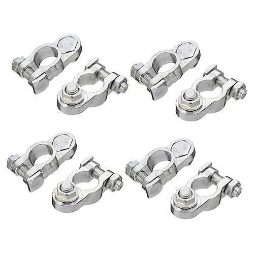 MUCKLILY 8 Stück Batterieordner Klemmring für Autobatterien mehrere Universalklemme Automobil Terminal-Anschlüsse universeller Aluminiumlegierung Silver MUCKLILY 8 Stück Batterieordner Klemmring für Autobatterien mehrere Universalklemme Automobil Terminal-Anschlüsse universeller Aluminiumlegierung Silver von MUCKLILY