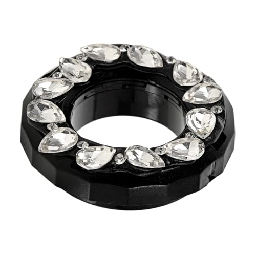 MUCKLILY Auto-Diamantdekoration Auto Zündschalter Dekoration Auto Innenraum Dekoration Auto-Zündknopf drücken, um Knopfabdeckung zu starten Push-to-Start-Knopf-Zubehör Strasssteine Weiß von MUCKLILY