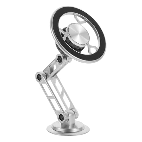 MUCKLILY Halterung Für Autotelefon Handy, Mobiltelefon Navigation Montieren Magnet Handyhalterung Multifunktions-autotelefonhalter Telefon Autohalterung Handyhalter Auto Legierung Silver von MUCKLILY