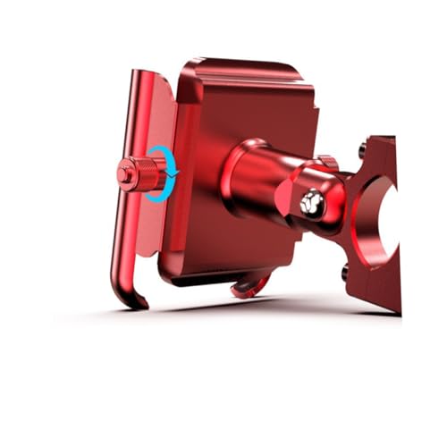 MUCKLILY Handyhalter Fahrradtelefonhalter Fahrrad Motorrad Reitausrüstung Lenkerhalter Telefonhalterung Lenkerdrehung Navigationshalterung Rot von MUCKLILY
