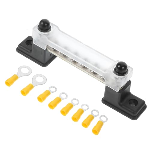MUCKLILY Klemmleiste für Anhänger schalungsbretter autozubehör autoreisezubehör quadratisches Terminal Verteilung Elektrikbustestriegel Sammelschiene des Verteileranschlusses Messing von MUCKLILY