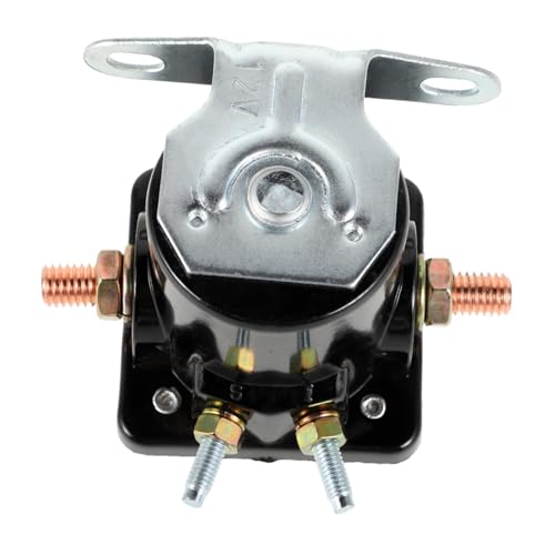 MUCKLILY Magnetventilrelais Anlassermagnet Ersatz-Starterrelais Anlasser-Magnetrelais zündschalter Ersatzrelais Zündrelais auto Anlasser Solenoid Starterrelais-Magnetventil Metall Silver von MUCKLILY