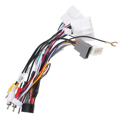 MUCKLILY Stromkabel Autoradio Geschirr installieren Innere für Draht Adapter kabelbaum stromversorgung Kfz -Verkabelung Gummi Black von MUCKLILY
