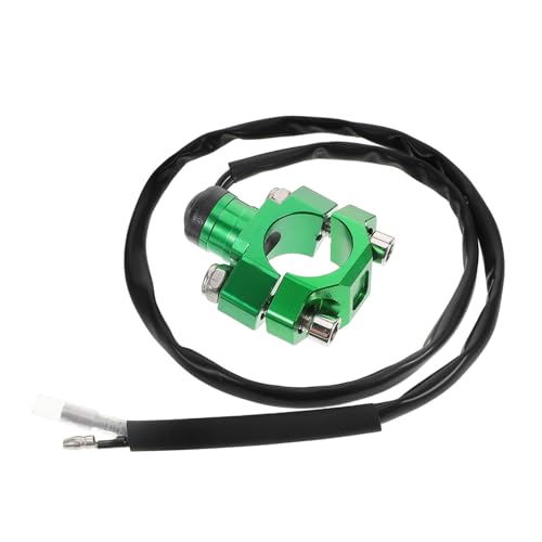 MUCKLILY Zündschloss Änderung Anlasser Knopf Teile handhaben Motorrad-Motor-Stopp-Start-Schalter Motorradschalter Motorrad-Motor-Startschalter-Taste Lenkerschalter Aluminiumlegierung Green von MUCKLILY