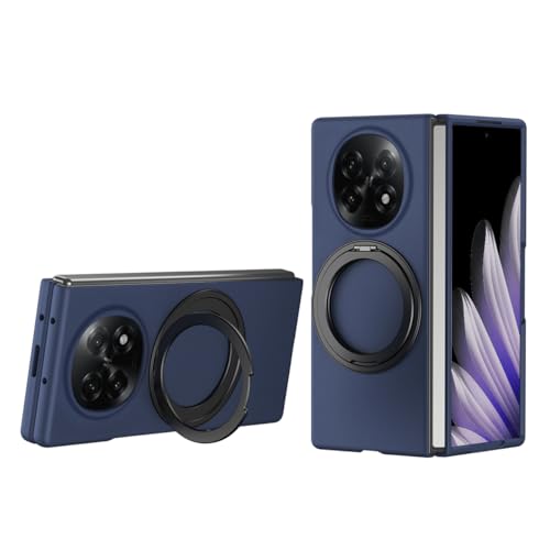 Kompatibel mit Oppo Find N5 Hülle mit Ständer und Displayschutzfolie, ultradünne Schutzhülle, leichte PC-Schale, kabelloses Laden unterstützt, Blau Kompatibel mit Oppo Find N5 Hülle mit Ständer und Displayschutzfolie, ultradünne Schutzhülle, leichte PC-Schale, kabelloses Laden unterstützt, Blau von MUDASANQI