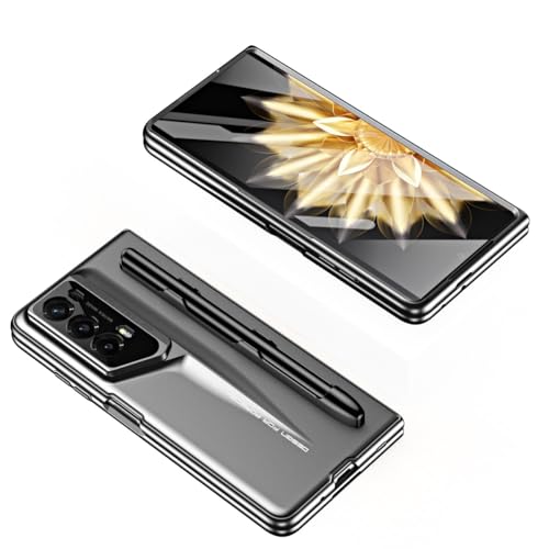 MUDASANQI Kompatibel mit Huawei Honor Magic V2 Hülle mit S-Stift, mit Displayschutzfolie, stoßfeste Stoßfängerhülle, vollständige Abdeckung, Schutzhülle kompatibel mit Honor Magic V2 (Farbe: Grau) von MUDASANQI