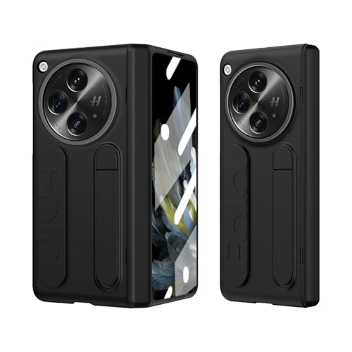 MUDASANQI Kompatibel mit OnePlus Open Case mit integriertem Displayschutz und verstecktem Ständer, Scharnier-Schutzhülle, Ganzkörper-Schutzhülle, stoßfest, für OnePlus Open(Schwarz) von MUDASANQI